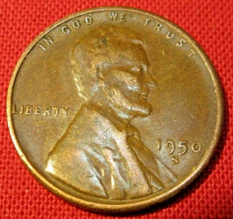 1950 S Lincoln Wheat Cent - G Good to VF Very Fine Cover