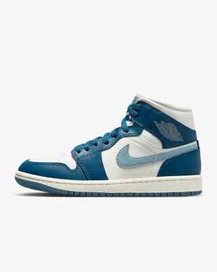 New Nike Women's Air Jordan 1 Mid Shoes - Sky J French Blue (BQ6472-414) - Picture 1 of 8