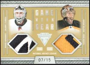 2011-12 Titanium Game Worn Gear Dual Memorabilia Patch #29 Kiprusoff/Rask 7/15 - Bild 1 von 1