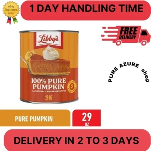 Libby's 100% Pure Canned Pumpkin, All-Natural, No Preservatives, 29 oz Can - Picture 1 of 3