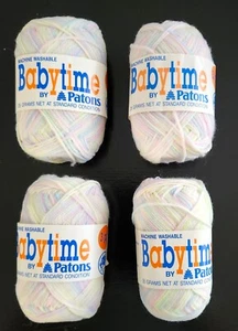 4 x 25g BALLS of VINTAGE PATONS BABYSOFT 3PLY YARN - VERY SOFT AUSTRALIAN MADE - Picture 1 of 5