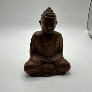 Buddha Sitting wood carving statue wood handmade - Picture 1 of 9