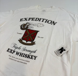Vintage 2000s Expedition One Skateboards Tee Shirt Skate Y2K White Herren XL Neu mit Etikett - Bild 1 von 14