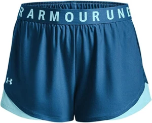 GRÖSSE 1X Under Armour Play Up Damenshorts 3.0, Cruiseblau schrullige Limette Damen - Bild 1 von 3