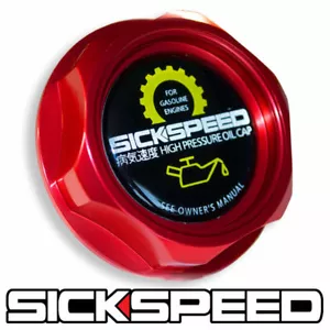 RED BILLET ALUMINUM ENGINE VALVE COVER OIL FILLER CAP FOR SUBARU WRX STI TURBO - Foto 1 di 1