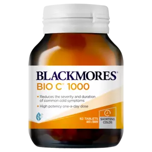 Blackmores Bio C 1000 62 Tablets Vitamin C Immune System Health Colds Relief - Picture 1 of 4