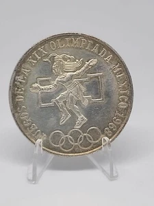 1968 Mexico 25 Pesos Olympic Games -0 .720 Silver Mexican COIN - Picture 1 of 2