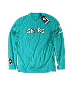 Nike Dri-Fit NBA San Antonio Spurs City Edition Long Sleeve Shirt Size Small New - Picture 1 of 8