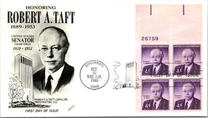 FDC 1960 - Honoring Robert Taft, US Senator - Cincinnati, Ohio - F38195 - Picture 1 of 2