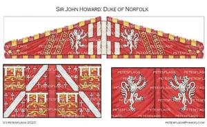 28mm Medieval Wars of the Roses Paper Flags Duke of Norfolk  Yorkist - Picture 1 of 1
