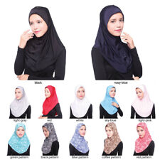 Muslim Hijab Wrap Shawl Women Amira Turban Instant Headscarf Scarf Stole Cover