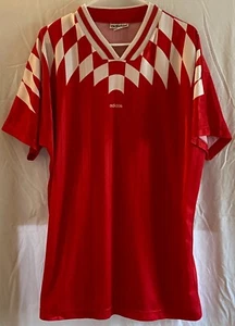 Adidas Jersey Para Hombre Grande Rojo Blanco Estampado Cuello en V Manga Corta Pullover Exterior - Imagen 1 de 6