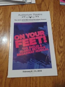 PLAYBILL: ON YOUR FEET. EMILIO & GLORIA ESTEFAN Auditorium Theatre 2018 - Imagen 1 de 2