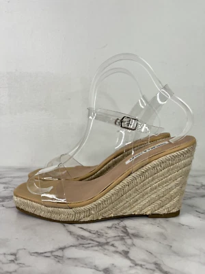 Sandalias de cuña Chelsea y violeta para mujer alpargata melanie transparente talla 7,5 Foto 1 de 4