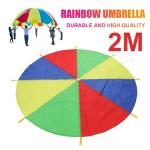 Kinder Spielen Im Freien Regenbogen Fallschirm Spiel Übung Sport Spielzeug 2M - Bild 1 von 23