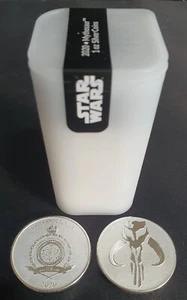 20 monedas de plata Mandalorian Mythosaur 1 oz 999 2020 nuevas tina sellada Star Wars NZM - Imagen 1 de 6