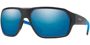 Smith Optics Deckboss Polarized ChromaPop Sunglasses w/ Glass Lens Black W/ Blue - Picture 1 of 3