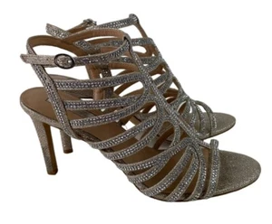 INC International Concepts Women Gladiator Pump Heels Size 9.5 M Champagne - Picture 1 of 12