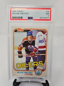 Wayne Gretzky PSA 7 Near Mint 1981 Topps #16 card Edmonton Oilers HOF - Picture 1 of 5