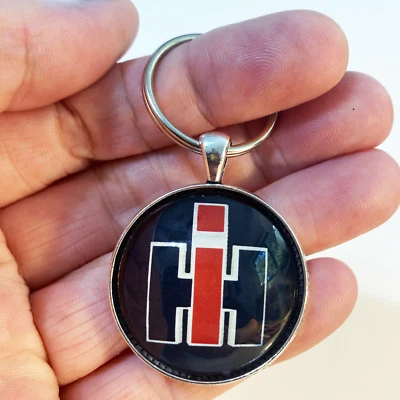 Vintage International Harvester Emblem Badge Logo 1.2" Diameter Keychain - Image 1 of 4