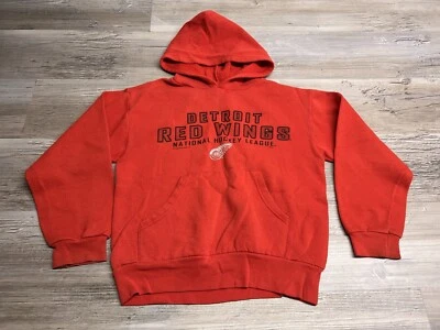 Vintage Youth Detroit Red Wings Hoodie Size 8 Pullover Sweatshirt NHL Hockey Red - Image 1 of 4