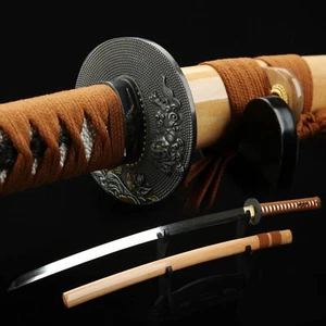Voll handgeschmiedetes japanisches Hochleistungs Samurai Schwert echtes Katana scharf - Bild 1 von 7