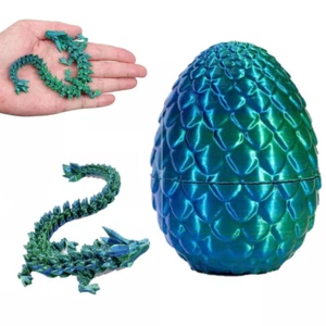 3D Printed Dragon Egg Full Articulated Crystal Dragon Fidget Toy Home Decor Toys - Picture 1 of 8