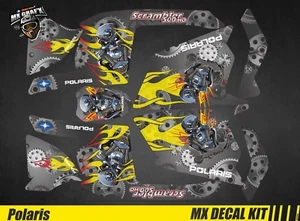 Kit Déco Quad / Atv Decal Kit Polaris Scrambler - Motor Skull Grey - Imagen 1 de 1