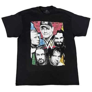 WWE 2016 John Cena Brock Lesnar Wrestling Black T-Shirt Men's Size L - NWT - Picture 1 of 5