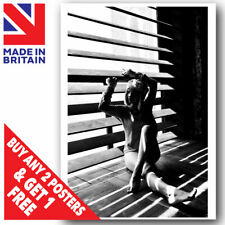 Sexy Nude Girl Window Poster Print Erotic Art Naked Lady Woman Topless Boudoir 7