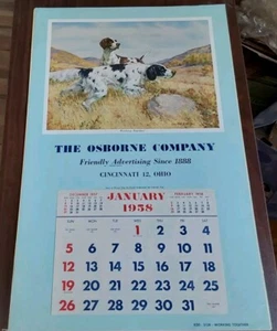 Osborne Kemper Thomas 1958 Sample Wall Calender Cincinnati Working Together - Imagen 1 de 4