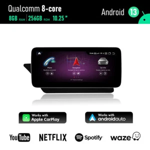 10.25" Android 13 Screen Carplay For Mercedes W212 S212 NTG4.5 Autoradio 256G - Picture 1 of 13