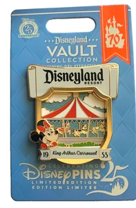 Disneyland 70th Disney Vault 1955 Opening Day Minnie King Arthur Carousel LE Pin - Bild 1 von 1