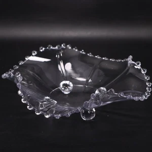 Imperial Glass Candlewick Crimped Bowl Bon Bon Dish Ruffled Edge Vintage 1930's - Picture 1 of 5