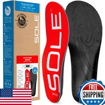 Plantillas medias anchas activas SOLE - Soporte ortopédico para el arco para la fascitis plantar -  Foto 1 de 4