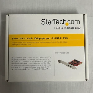 StarTech.com PEXUSB312C3 2-Port PCIe USB 3.1 Card - 2 x USB-C ~ NEW - Picture 1 of 4