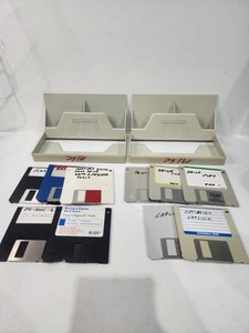 2 étuis pour disquettes Computermate et 10 disquettes diverses 3,5 - Photo 1/10