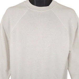 Sudadera en blanco Tultex vintage para hombre talla mediana blanca años 80 90 hecha en EE. UU. - Imagen 1 de 5