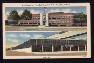 MULTI VIEW - BUICK MOTOR CO. FLINT MICH. * linen card Service Parts Axle Plant - Picture 1 of 2