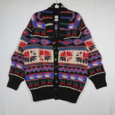 Cárdigan suéter grande para mujer Roberta Frost tejido a mano 100 % lana virgen Foto 1 de 4