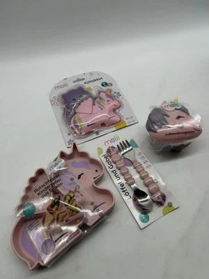 Melii Kühlakkus , Teller, besteck, Schüssel Einhörner komplettes set - Bild 1 von 4