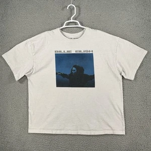 BILLIE EILISH T-Shirt Cotton Short Sleeve White Size M Loose Fit Graphic Print - Picture 1 of 7