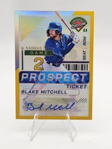 2024 Panini Prospect Edition Blake Mitchell #72 Gold Holo Ticket Signature /10 ⚾ - Picture 1 of 2