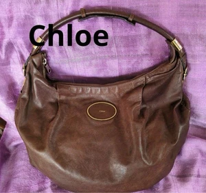 Chloé Victoria Brown Leather Shoulder Bag Large Vintage Style 21.6 Used - Picture 1 of 12