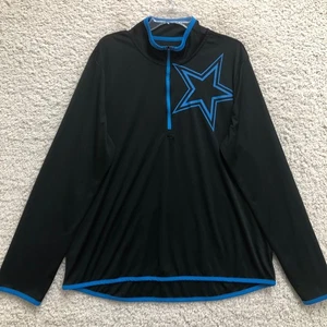 Dallas Cowboys Sweatshirt 3XL Adult Black 1/4 Zip Pullover NFL Football Womens - Picture 1 of 8