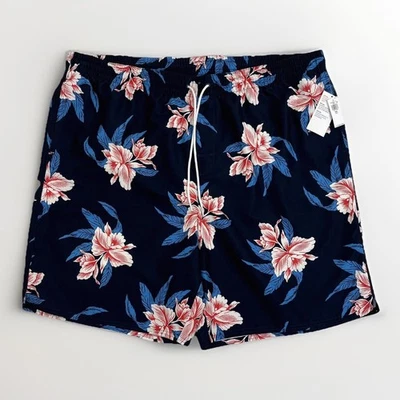 Pantalones Cortos de Natación Old Navy Para Hombre Talla 3XL Alto Azul Rojo Blanco Forrados Florales Nuevos con Etiquetas Foto 1 de 4