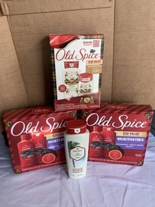 Old Spice NIGHTPANTHER set 3 pezzi x 2 con set Snickerdudel e Old Spice Fiji BW - Foto 1 di 1