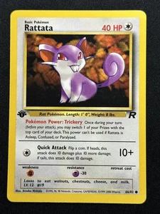 Tarjeta Pokémon Rattata 1ª Edición Team Rocket 66/82 LP-NM - Imagen 1 de 2