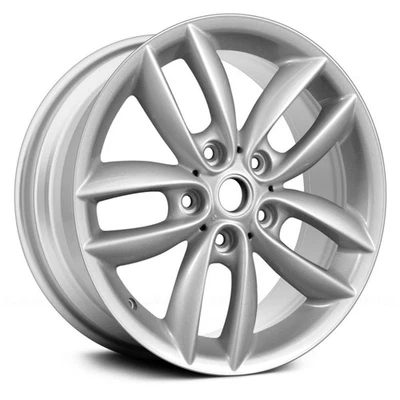 For Mini Cooper Countryman 11-17 Alloy Factory Wheel Double 5-Spoke Silver 17x7 - Image 1 of 3