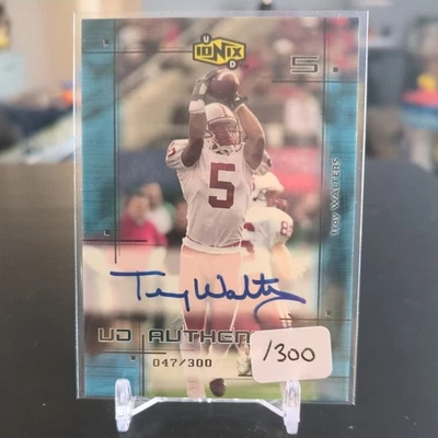 TROY WALTERS AUTO  2000 UD IONIX Signature SP/300 WR VIKINGS BENGALS STANFORD - Image 1 of 2